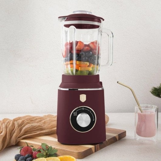Licuadora Berlinger Haus Leonardo BH9494 1000W Jarra Vidrio 1,5L Bordeaux Mate