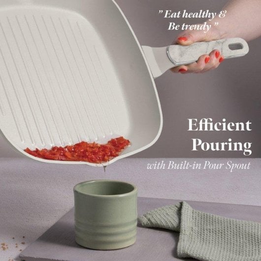 Sartén Berlinger Haus Sahara Marble BH8399 aluminio forjado set 3 piezas antiadherente