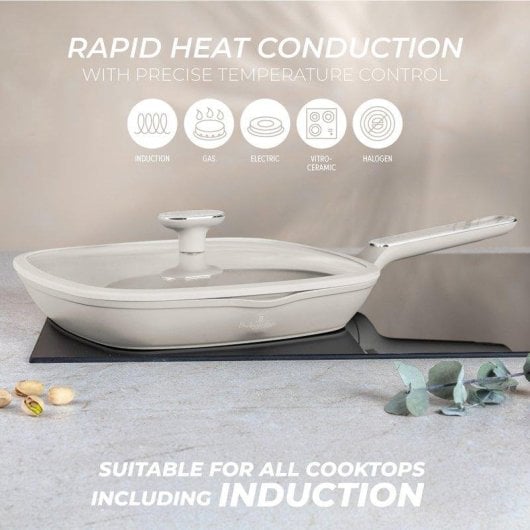 Sartén Berlinger Haus Sahara Marble BH8399 aluminio forjado set 3 piezas antiadherente