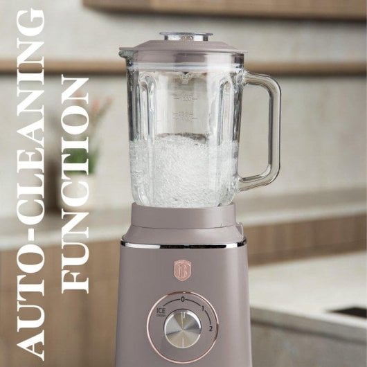 Liquidificadora Berlinger Haus Taupe BH9496 1000W Jarra Vidro 1,5L 2 Velocidades