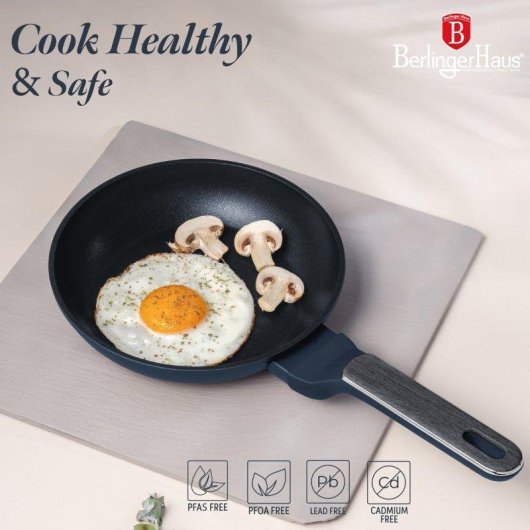 Sartén Berlinger Haus Deep Sea BH8379 aluminio forjado set 3 piezas inducción