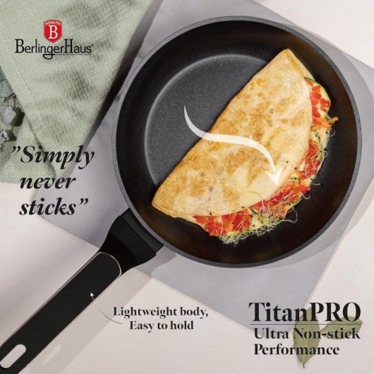 Sartén Berlinger Haus Black Rose BH8360 set 3 piezas aluminio forjado inducción