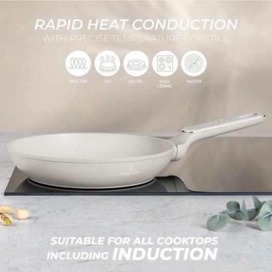 Sartén Berlinger Haus Sahara Marble BH8398 aluminio forjado set 3 piezas inducción