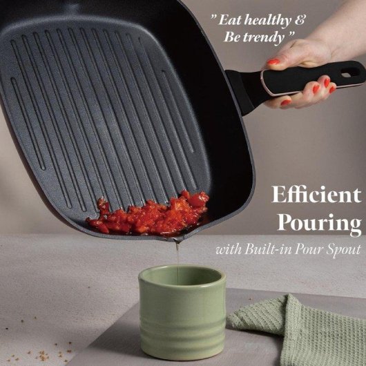 Sartén Berlinger Haus Black Rose BH8361 set 3 piezas aluminio forjado TitanPro