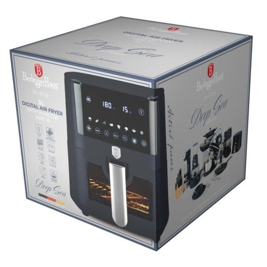 Freidora de Aire Berlinger Haus Deep Sea BH9729 5L Control Digital Ventana LED