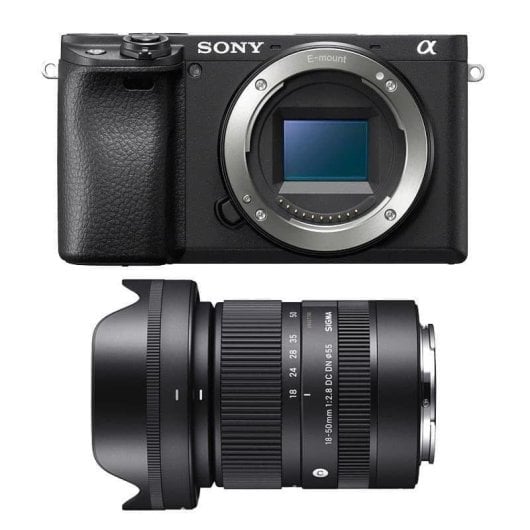 Appareil Photo Mirrorless Sony Alpha A6400 24.2MP 4K UHD 18-50mm f/2.8 WiFi Bluetooth