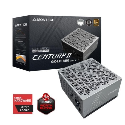 Fonte de Alimentação Montech Century II 850W 80 PLUS Gold Modular