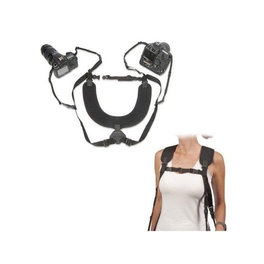 Cinturino Optech 6501032 per Fotocamera Doppio Supporto Regolabile Nero