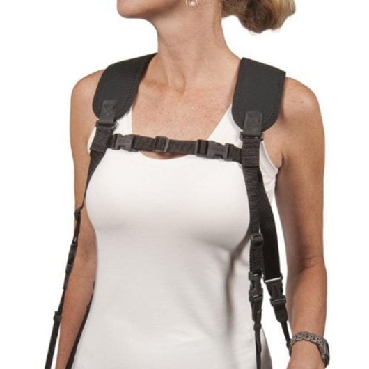 Cinturino Optech 6501032 per Fotocamera Doppio Supporto Regolabile Nero