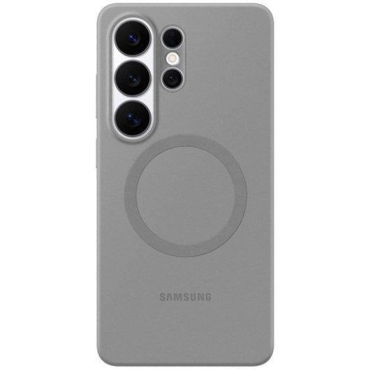 Coque pour mobile Samsung Silicone Magnétique Gris Protection Antichoc pour Galaxy S26 Ultra
