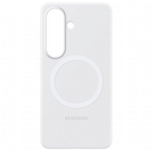 Capa para telemóvel Samsung Magnética Silicone Branca Antichoque para Galaxy S26