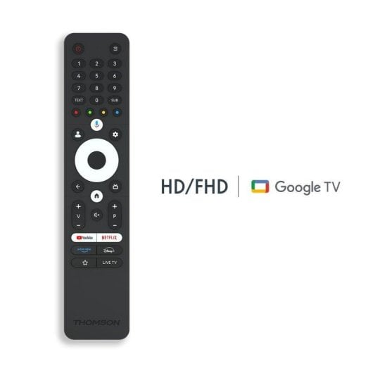 Fernbedienung Thomson RC112GH Bluetooth Google TV HD/FHD Hintergrundbeleuchtung Sprachsteuerung