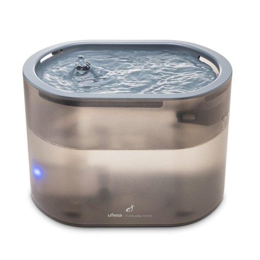 Bebedero Ufesa Petbuddy Drink 2,5L Filtración Avanzada USB Tipo-C