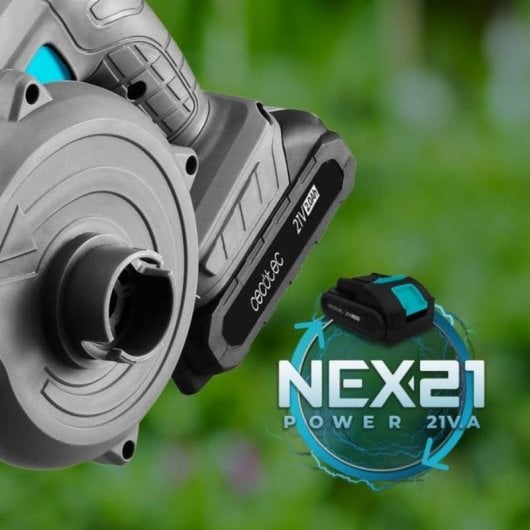 Soprador Cecoteec Airforce 2120 Freemove 200km/h com acessórios, preto