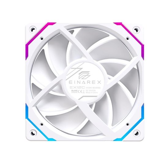 Zusatzlüfter Einarex EX12C 120mm 1600RPM PWM ARGB Weiß mit Hydrauliklager