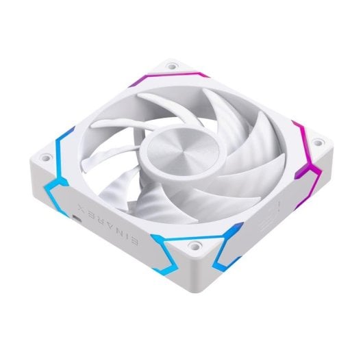 Zusatzlüfter Einarex EX12C 120mm 1600RPM PWM ARGB Weiß mit Hydrauliklager
