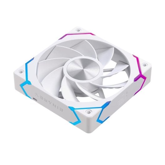 Ventilador suplementario Einarex EX12Ci 120mm 1600RPM PWM ARGB invertido blanco