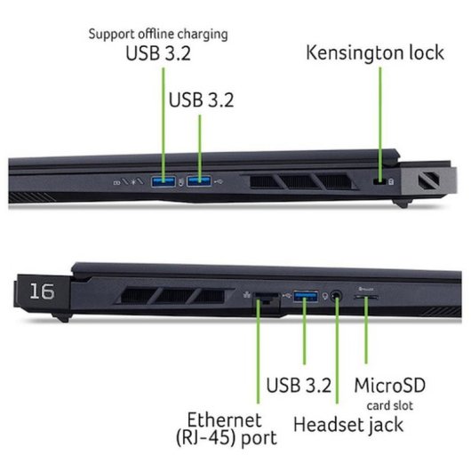 Portátil Acer Predator Helios 16 AI 16" Intel Core Ultra 9 275HX 32GB 2TB SSD RTX 5090 Sin S.O.