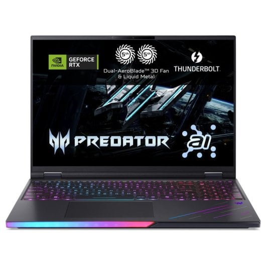 Portatile Acer Predator Helios 16 AI PH16-73 16" Intel Core Ultra 9 32GB 2TB SSD RTX 5090 No OS