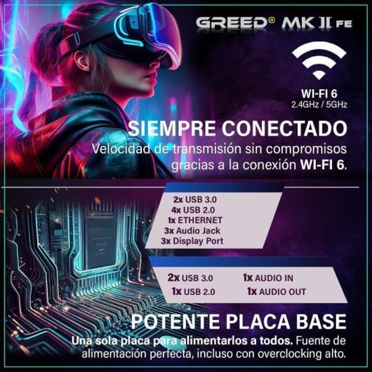 Desktop GREED Mk2 Fe Intel Core i5 12400F 16GB 512GB SSD RTX 5050 Windows 11 Pro WiFi