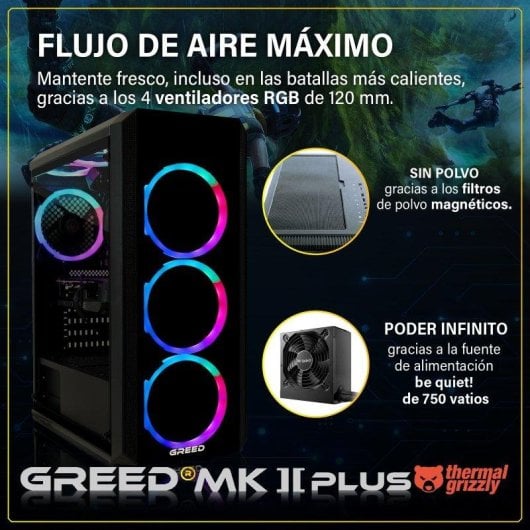 Desktop GREED Mk2 Plus AMD Ryzen 7 5700X 32GB 1TB SSD RX 9060 XT Windows 11 Pro WiFi