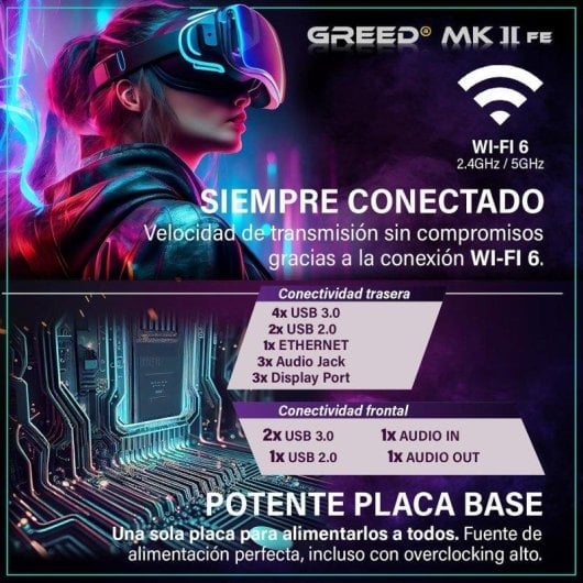 PC Sobremesa GREED MK2 AMD Ryzen 5 5500 16GB 512GB SSD RTX 5050 Windows 11 WiFi