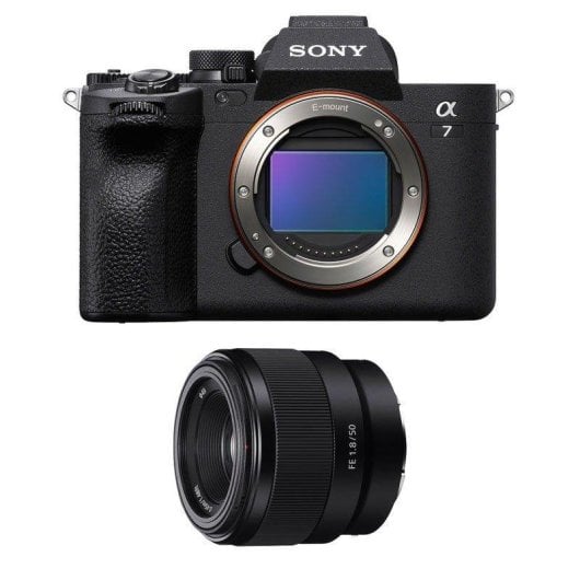 Câmara Mirrorless Sony Alpha 7 IV 33MP Sensor Full-Frame 50mm F1.8 WiFi Bluetooth