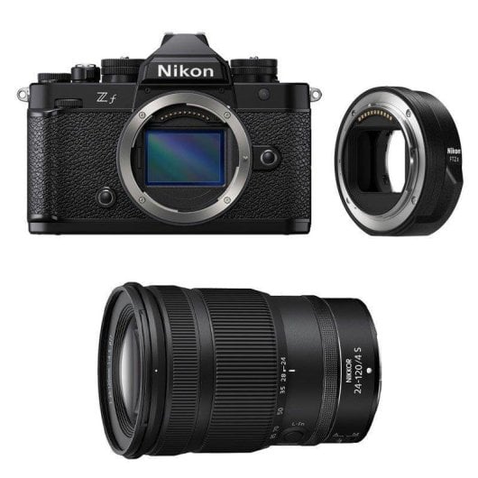 Máquina Fotográfica Nikon ZF 24.5MP Full-Frame Mirrorless com Wi-Fi, Lente 24-120mm f/4 S, Estabilização de Imagem, 4K UHD, Wi-Fi