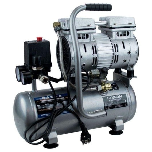 Compresor Hyundai Hyac6-07s Silencioso 6 Litros Portátil Sin Mantenimiento