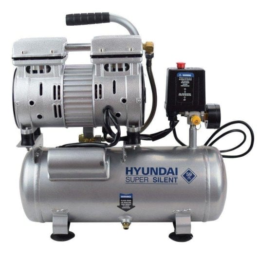Compresor Hyundai Hyac6-07s Silencioso 6 Litros Portátil Sin Mantenimiento