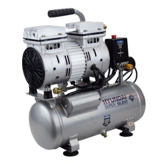 Compresor Hyundai Hyac6-07s Silencioso 6 Litros Portátil Sin Mantenimiento