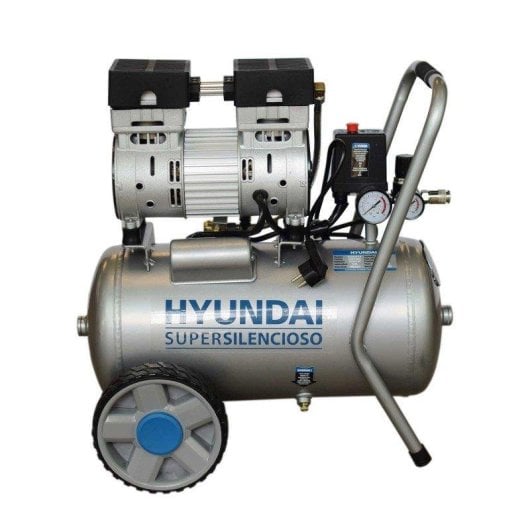 Compressor Hyundai Hyac24-1s Silencioso 24 Litros Portátil Sem Manutenção