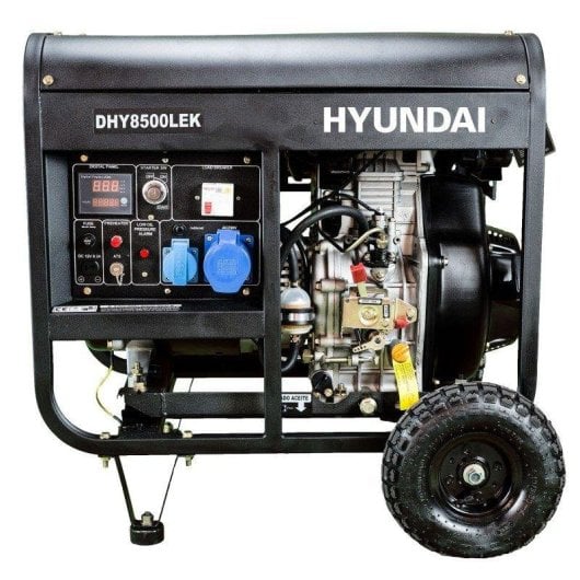 Gerador Diesel Hyundai DHY8500LEK Monofásico 6,5kW Arranque Elétrico