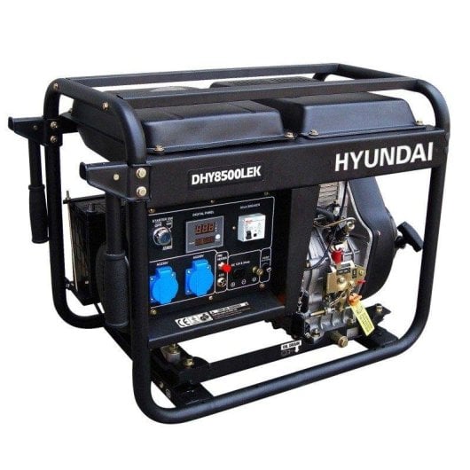 Gerador Diesel Hyundai DHY8500LEK Monofásico 6,5kW Arranque Elétrico