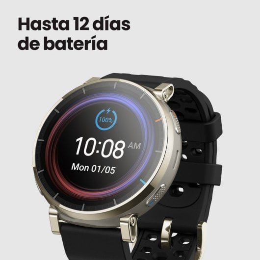 Amazfit Active 3 Premium GPS NFC Bluetooth 45mm AMOLED Resistencia Agua 5ATM Negro