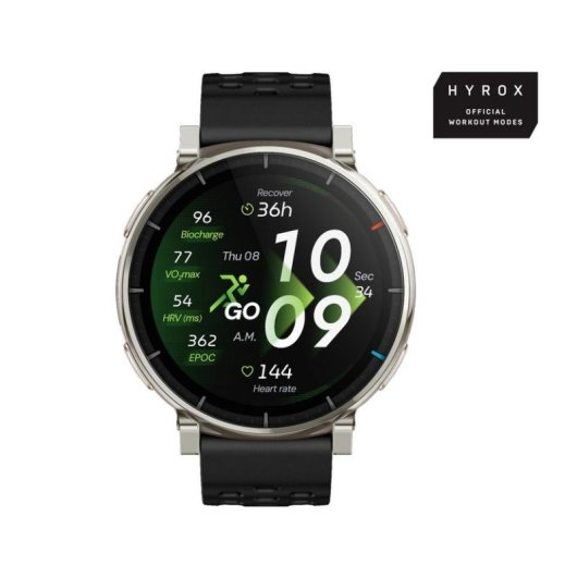 Amazfit Active 3 Premium Bluetooth GPS NFC 45mm AMOLED Preto Resistente 5ATM