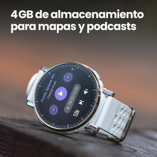 Amazfit Active 3 Premium Bluetooth GPS NFC 45mm AMOLED Prata Azul M Resistência Água 5ATM SpO2