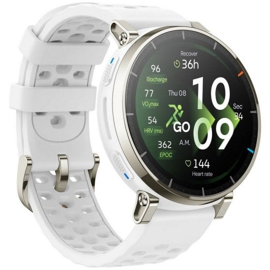 Amazfit Active 3 Premium Bluetooth GPS NFC 45mm AMOLED Or Blanc M Étanche 5ATM Pulsomètre SpO2