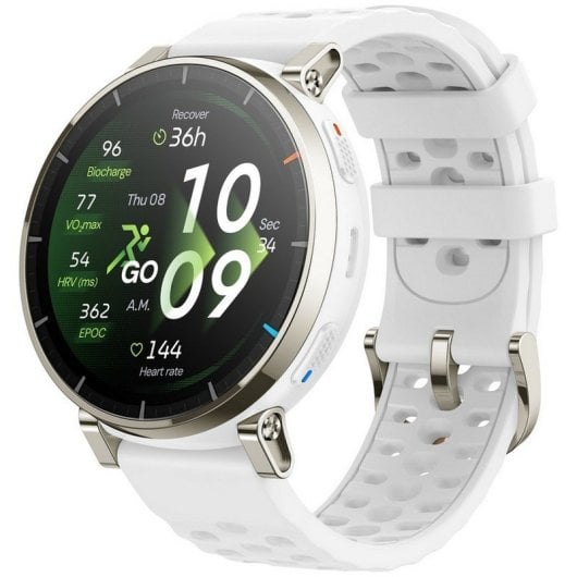 Amazfit Active 3 Premium Bluetooth GPS NFC 45mm AMOLED Or Blanc M Étanche 5ATM Pulsomètre SpO2