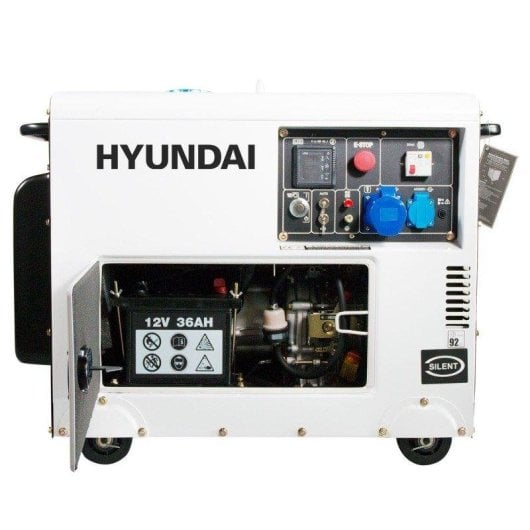 Generador diésel Hyundai DHY6000SE insonorizado 5,3 kW arranque eléctrico