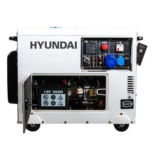 Generador diésel Hyundai DHY6000SE insonorizado 5,3 kW arranque eléctrico