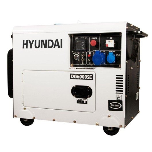 Generador diésel Hyundai DHY6000SE insonorizado 5,3 kW arranque eléctrico