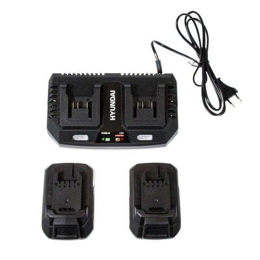 Pack jardinería Hyundai HYLM38-40V cortacésped, soplador, cortabordes, 2 baterías 20V