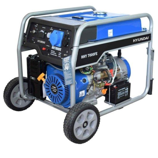 Generador Hyundai HHY7000FEK Gasolina 5,5 kW Arranque Eléctrico y Manual