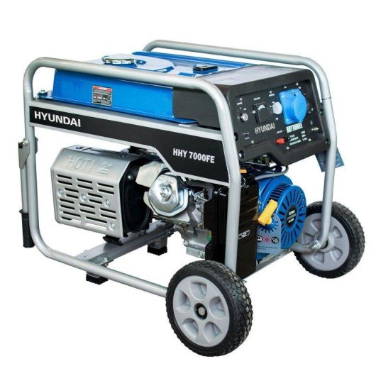 Generador Hyundai HHY7000FEK Gasolina 5,5 kW Arranque Eléctrico y Manual