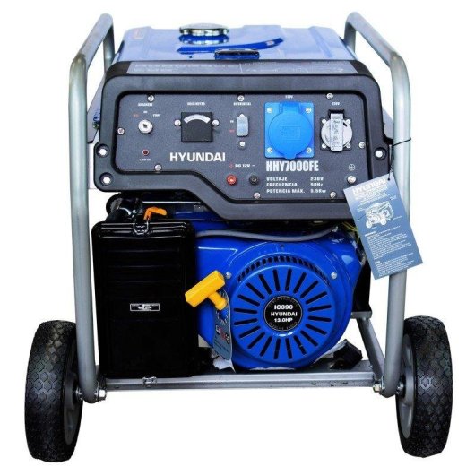 Generador Hyundai HHY7000FEK Gasolina 5,5 kW Arranque Eléctrico y Manual