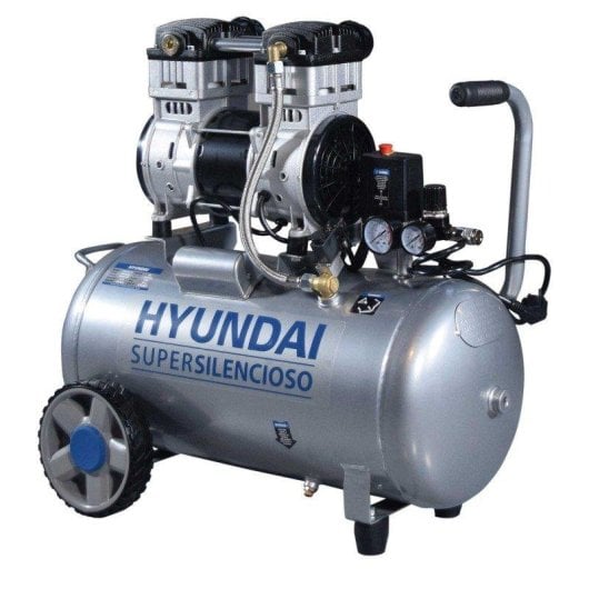 Compressor Hyundai Hyac50-2s Silencioso 50 Litros Portátil Sem Manutenção