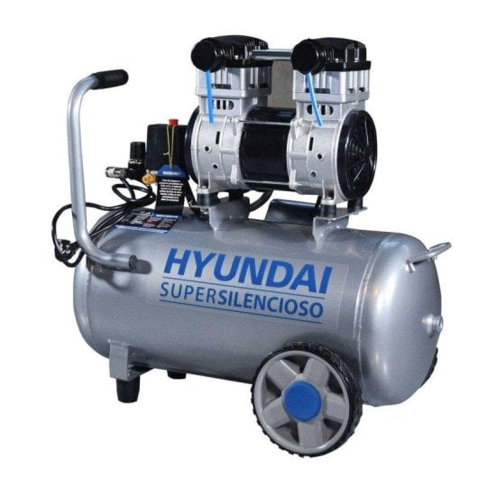Compressor Hyundai Hyac50-2s Silencioso 50 Litros Portátil Sem Manutenção