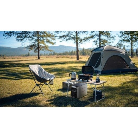 Estação de energia EcoFlow DELTA 3 Max Plus 2048Wh 4 portas AC 4 USB Bateria LiFePO4 Ecrã LCD Compatível com carregamento solar Wi-Fi Bluetooth