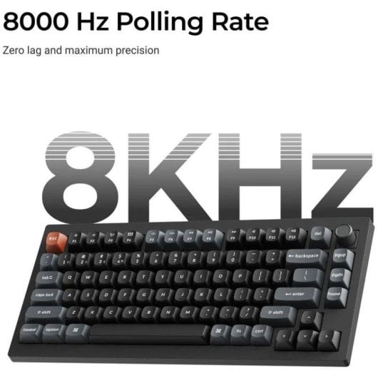 Teclado Keychron V1 Ultra 8K 75% mecánico inalámbrico RGB Hot-Swappable Spanish Layout Bluetooth